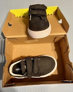 Okie Dokie Toddler Black Lil Ballast Denim Sneakers 8M - Picture 1 of 2