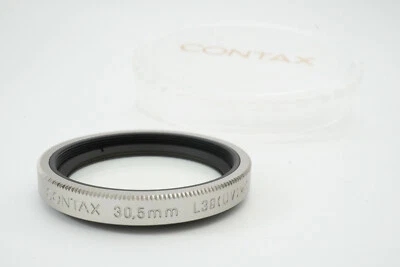 [Mint w/case] Contax Genuine 30.5mm L39 UV Lens Filter Silver Japan F/S  #B008 - Image 1 of 4