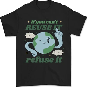 Camiseta para hombre Reuse It Recycle cambio climático medio ambiente 100 % algodón - Imagen 1 de 14