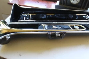 Trombón Tenor Bb con Estuche y Boquilla - Modelo Bach 1001 en Buen Estado - Imagen 1 de 9