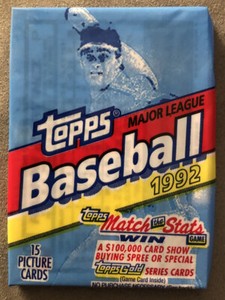 1992 Topps Wax Pack Ramon Martinez Dodgers Kirk Dressendorfer Athletics Rookie