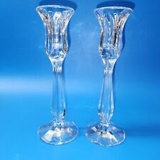 Gorham Lead Crystal 8" Tapered Candle Holders - Pair Of 2 - FREE SHIPPING