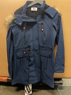 Abrigo largo aislado de piel sintética invierno azul marino talla pequeña CANADA WEATHER GEAR Foto 1 de 3