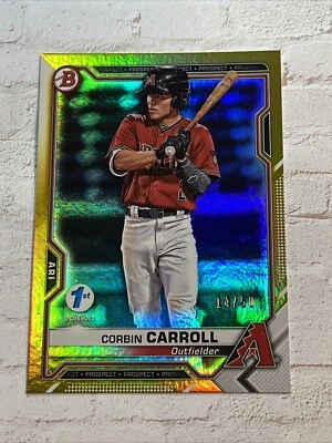 2021•Corbin Carroll• /50, GOLD FOIL! 1st Edition! Bowman 1st Edition #BFE-142 - Image 1 of 4
