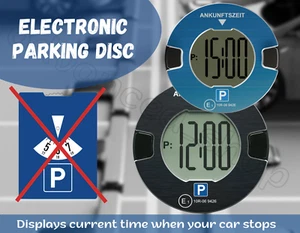 Automatische elektronische Parkuhr / Parkzeiten blau/schwarz - Bild 1 von 7