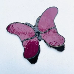Stained Glass 6.5" Purple Lavender Butterfly Swallowtail Window Sun Catcher - Picture 1 of 3