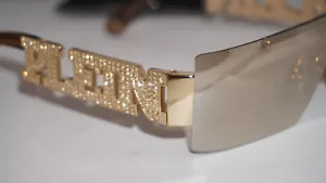 PHILLIPP PLEIN New Sunglasses VERY PLEIN Titanium Gold Mirror SPP032S 300G 135 - Picture 1 of 8
