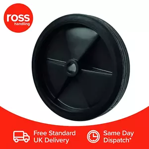 Strapazierfähiges Vollgummirad schwarz Kunststoff Mitte 100 mm Durchmesser 10 mm Bohrung UK - Bild 1 von 1