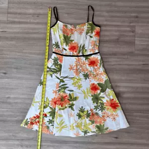 SCOTT Sommerkleid Blumenmuster Baumwolle A-Linie unterhalb des Knies Größe Large - Bild 1 von 6