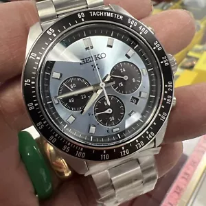Seiko SSC935🎁Prospex Light Blue Speedtimer Solar Watch 100m Box Tags Papers👌 - Picture 1 of 12