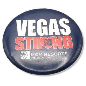 Vegas Strong MGM Resorts Pinback Button - Picture 1 of 5