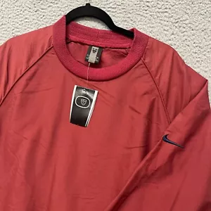 Vintage Nike Golf Jacket Mens L Crimson Red Windbreaker Pullover Grandpa - Picture 1 of 15