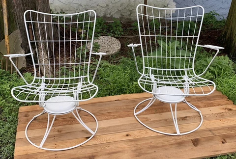 Vintage Mid Century Modern Homecrest Patio Chairs (pair) MCM Mid-Century Modern Cover