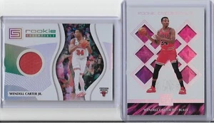 2018-19 Status Wendell Carter JSY RC + INSERT LOT X2!! Chicago Bulls Rookie NICE - Picture 1 of 2