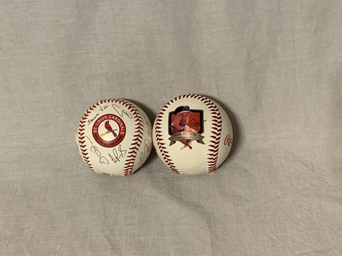St. Louis Cardinals Collector Baseballs 98 McGwire Tribute & ‘02 McDonalds Team Cover
