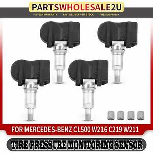 4x Tire Pressure Monitoring System Sensor for Mercedes-Benz CL500 CLS500 E55 AMG