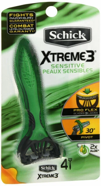 BL Schick XTREME3 SENSITIVE Disposable Razors - 4 Count PK OF 3(10864) - Image 1 of 1