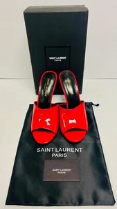 Authentic Saint Laurent Patent Leather Mules Size EU 42 US 10 - Picture 1 of 6
