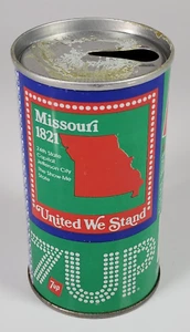 Vintage Steel 1970's 7Up Soda Pop Can United We Stand Missouri State - Picture 1 of 7