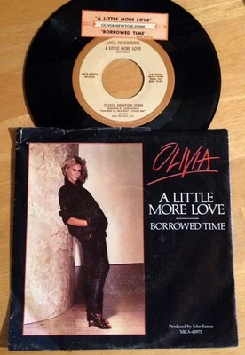 Olivia Newton-John 45 A Little More Love / Borrowed Time  w/ts  w/PS - Image 1 of 4