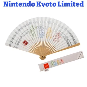 Raro Ventilador Plegable Nintendo Kyoto Limited Shikibudo Mario Zelda Pikmin Isabelle - Imagen 1 de 3