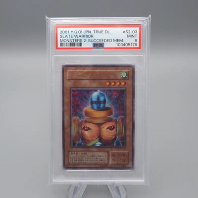 Yu-Gi-Oh yugioh PSA9 Slate Warrior S2-03 Ultra Rare Near 2001 Japanese PS490 - Image 1 of 3