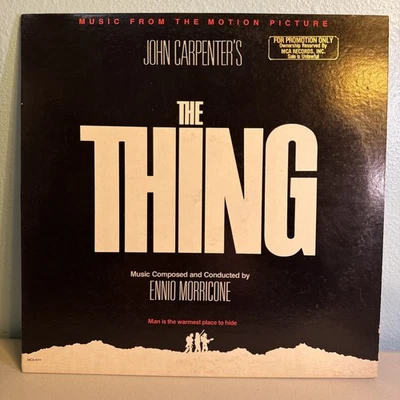 The Thing Promo LP Vinyl 1982 Soundtrack Ennio Morricone John Carpenter Movie Foto 1 de 4