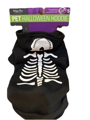 Disfraz de Halloween para perro - Sudadera con capucha esqueleto talla S Foto 1 de 2
