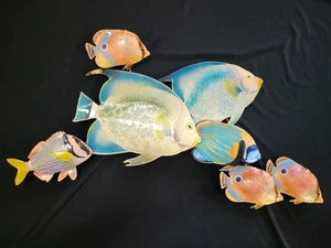 Bovano of Cheshire GROßE Schule von 7 Rifffischen Emaille Kupfer. RAR - Bild 1 von 14