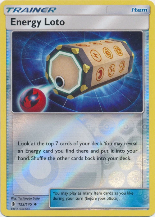 Pokemon - Energy Loto - 122/145 - Uncommon - Reverse Holo - Sun & Moon Guardians - Image 1 of 1