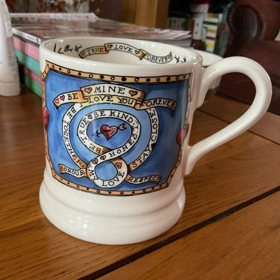 Emma Bridgewater New Valentines True Love Forever Half Pint Mug First Quality  - Image 1 of 4