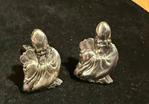 Chinese Shou Lao Xing Star God Longevity 3D 925 Solid Sterling Silver CUFF LINKS - Picture 1 of 3