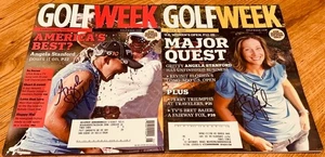 2 Angela Stanford handsignierte signed Autogramm Auto 2009 Golfweek LPGA Magazine - Bild 1 von 2