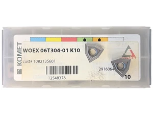 (8 Pcs) Komet WOEX 06T304-01 Grade: K10 Carbide Inserts - Picture 1 of 1