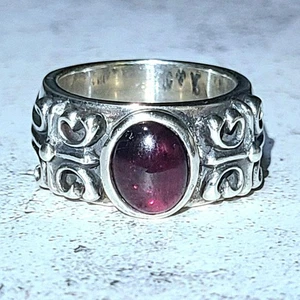 A&G Ring, Silver 925, Garnet, Size 9.5 #0917 - Picture 1 of 6