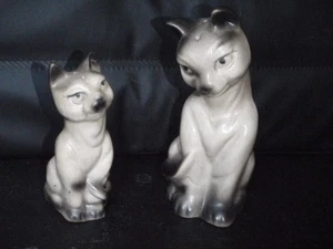 VINTAGE 1950er JAHRE JAPAN SIAMKATZE SALZ PFEFFERSTREUER MCM MIT KORKEN MARKIERT HPNTD - Bild 1 von 8