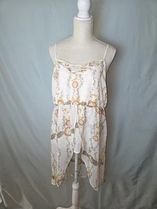 Maurices Sz XL Criss-Cross Neckline Sleeveless Floral High Low Blouse - Picture 1 of 15