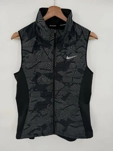 Nike Women’s Essential Flash Reflective Running Gilet Vest Size Medium Black - Picture 1 of 8