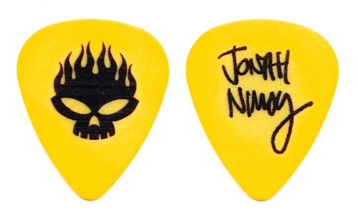 Offspring Jonah Nimoy Signature Yellow Guitar Pick - 2023 Tour - Image 1 of 1