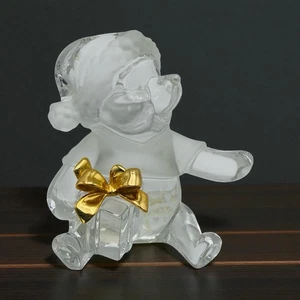 Disney Lenox Weihnachten Winnie Puuh Holiday Kristall Figur Gold Schleife Germany - Bild 1 von 8