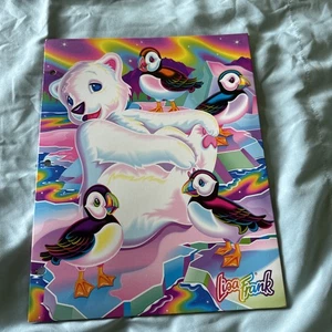 Vintage 1990s Lisa Frank Polar Bear & Birds Folder - Picture 1 of 21