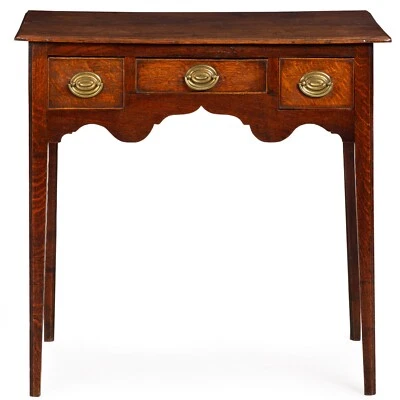 Mesa de escritura antigua de roble patinado Jorge III inglés alrededor de 1780 Foto 1 de 4