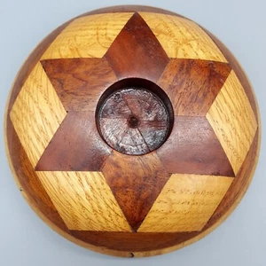Buster Laney, Murphy, NC handgedrehtes Holzgefäß 6-Punkt Stern 5,5"" x 1,75"" signiert - Bild 1 von 8