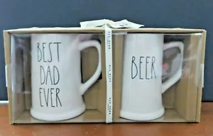 RAE DUNN Männer Papa Vater Geschenk 2er Pack Tasse/Stein -- BRANDNEU IM KARTON - Bild 1 von 5
