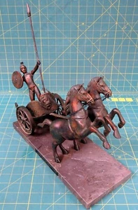 Achilles Mounting His War Chariot Bronze Sculpture Made in Greece - Picture 1 of 12