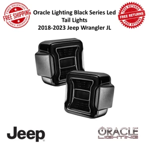 Oracle Lighting Black Series Led Tail Lights Smoked For 2018-23 Jeep Wrangler JL - Picture 1 of 10