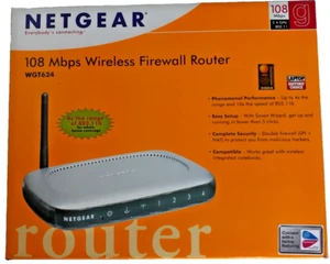 Netgear 108 Mbps Wireless Firewall Router WGT624AU In Original Box No PSU - Foto 1 di 10