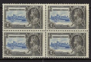 TRINIDAD & TOBAGO SG239/a 1935 2c ONE WITH "EXTRA FLAGSTAFF" MTD MINT IN BLOCK 4 - Picture 1 of 1