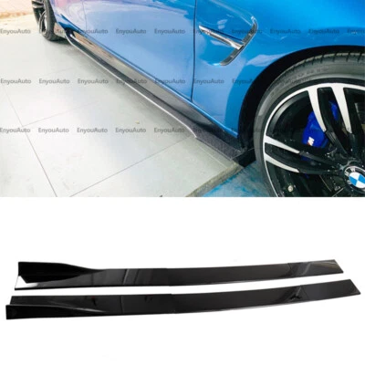 For BMW 640i 650i Coupe 86" Side Skirt Extension Rocker Panel Splitter Black Foto 1 de 4
