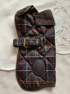 Barbour Brown Tartan Dog Coat XS + Matching Poo Bag Holder Used - 100% CHARITY - Picture 1 of 11